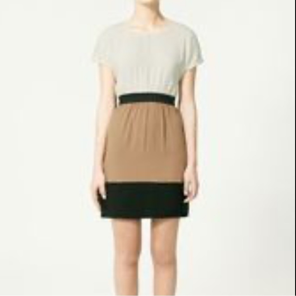 ⚫️ The Limited Color Block Tan, Brown & Black Dress Size Medium